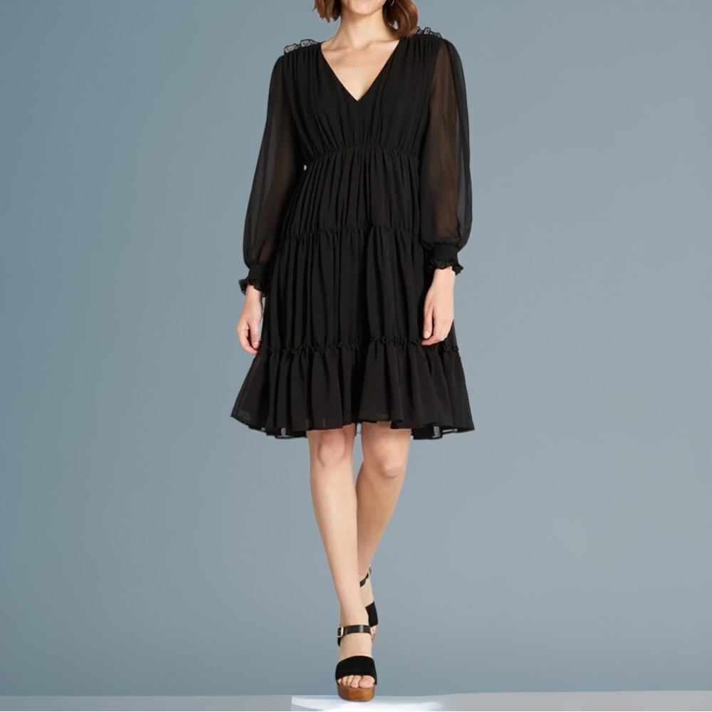 NWT MODCLOTH Cheers For Tiers Chiffon Dress 0